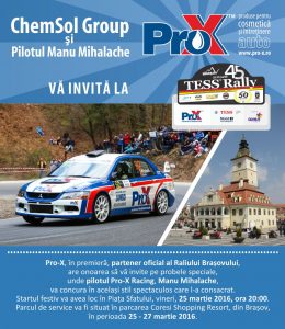 Invitatie ChemSol Raliul Brasovului 2016 TESS Rally 45 Pro-X